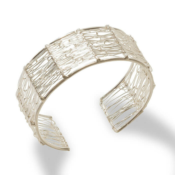 Sterling Silver Bamboo Cuff