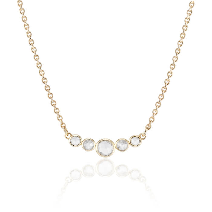 Rose shop diamond necklace