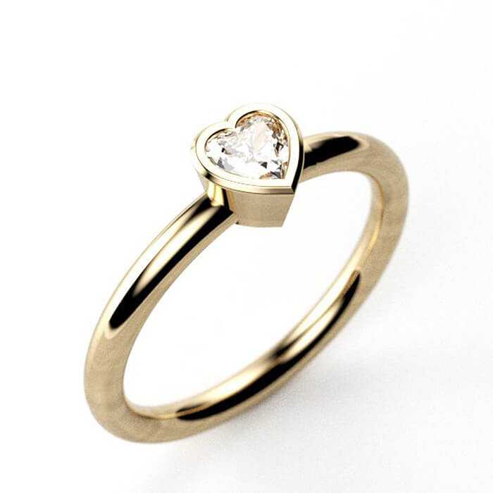 Real gold deals heart ring