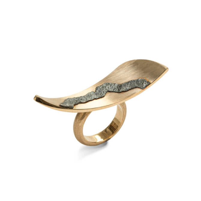 Edgy Bronze & Blackened Silver Ring