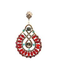 Oval Carnelian and Garnet Earrings