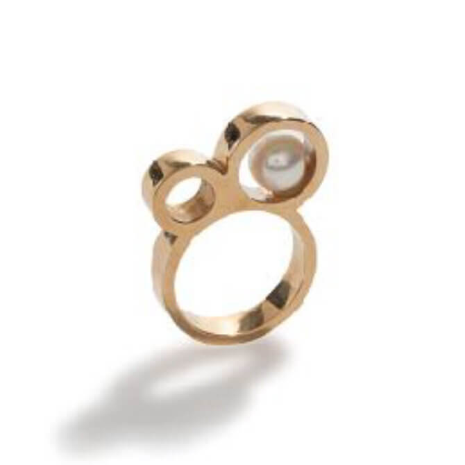 Bronze Ring with Freshwater Pearl