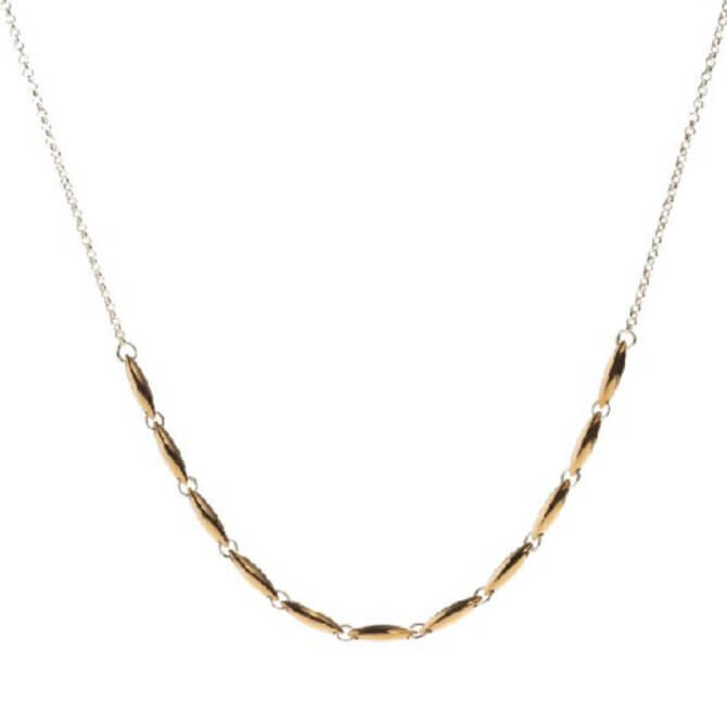 Bronze & Sterling Silver Chain Necklace