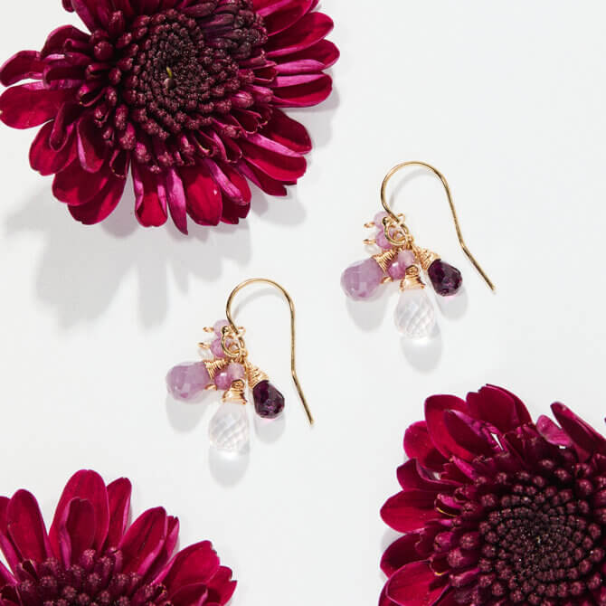 14K Gold-Filled Fig Cluster Earrings