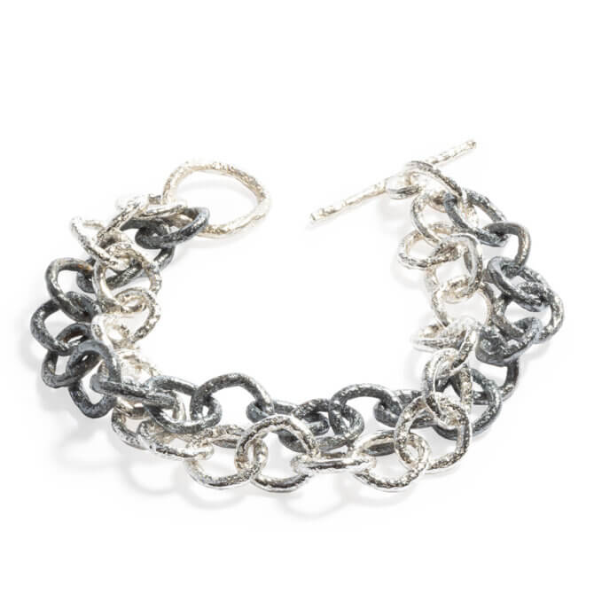 "Good Vibes" Silver Link Bracelet