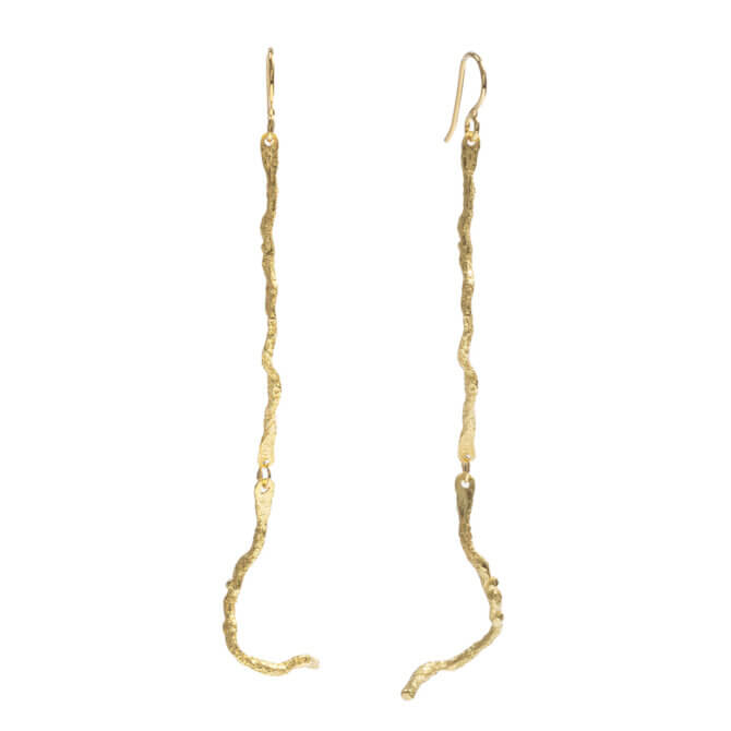 Isabella 18K Long Thin Earrings