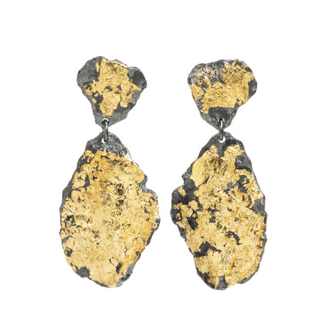 Sunshine 18K Gold Leaf Earrings