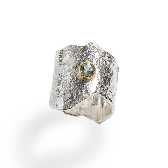 Magia Silver and Gold  Aqua Ring