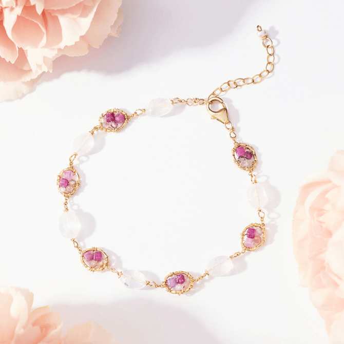 Rose Mix Moonstone Bracelet