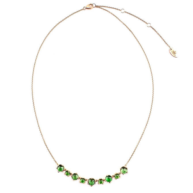 14KYG Emerald Mumbai Nights Petite Glamour Necklace