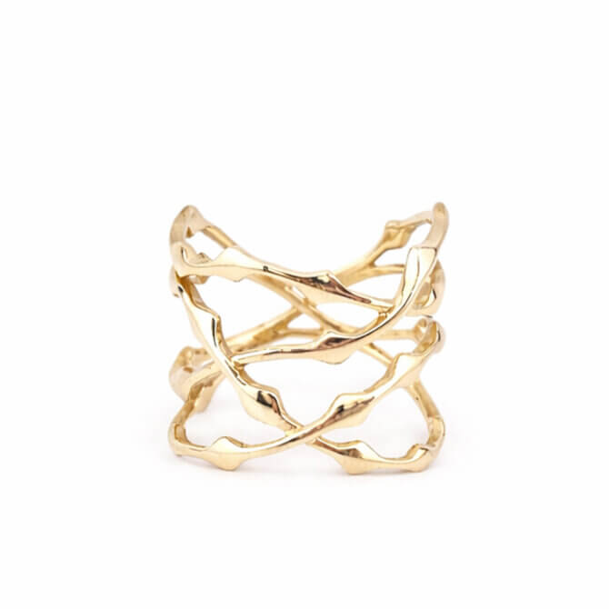14KYG Rani Thorn Multi-Band Ring