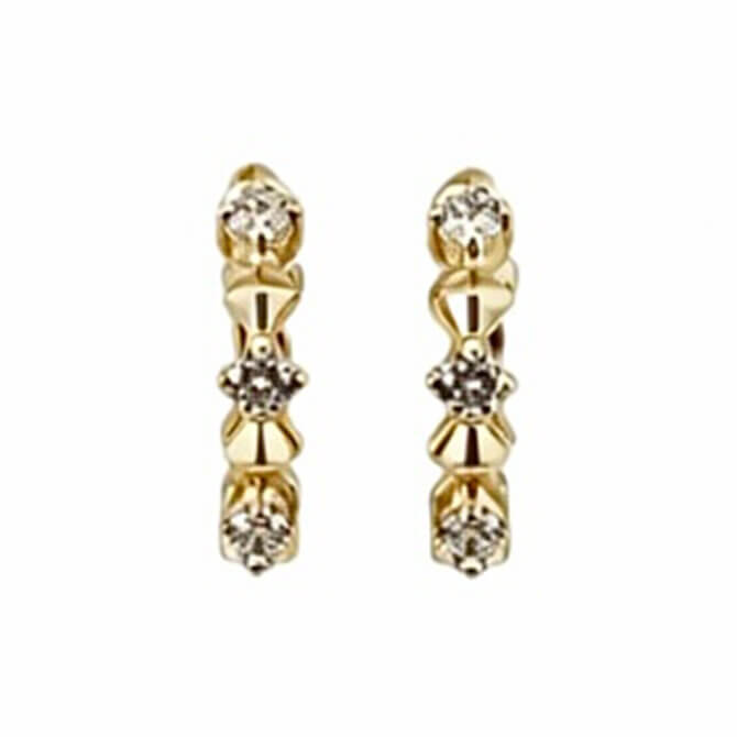 14KYG and Diamond Vajra Small Huggie