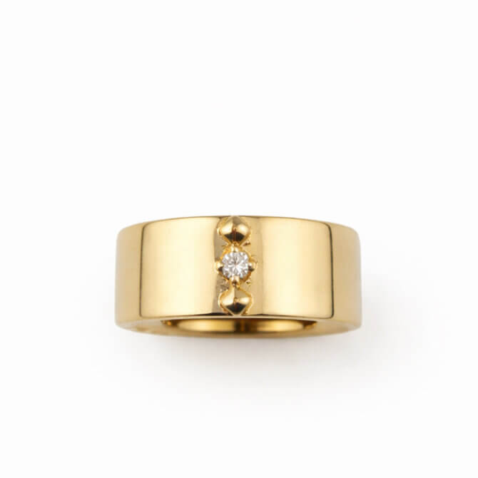 14KYG Vajra Diamond Cigar Band