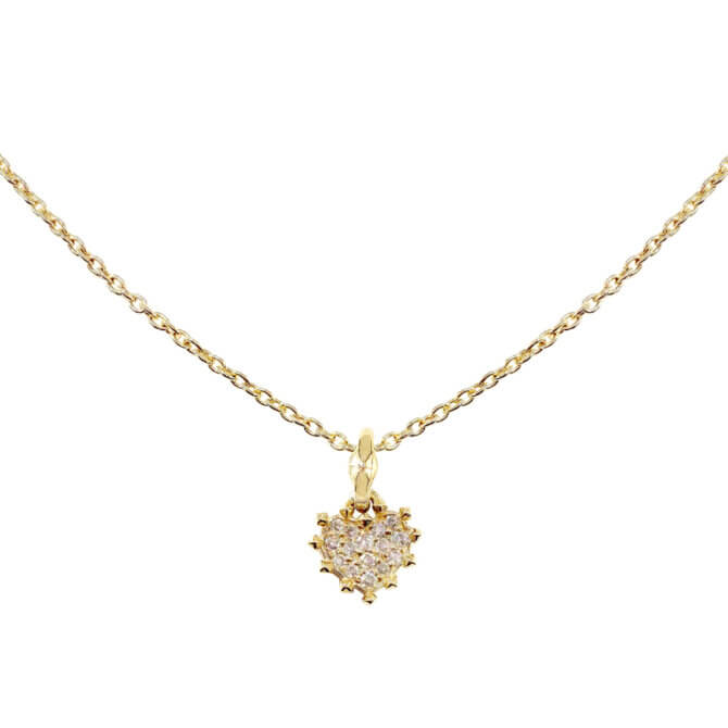 14KYG  and Diamond Virasat Petite Pave Heart