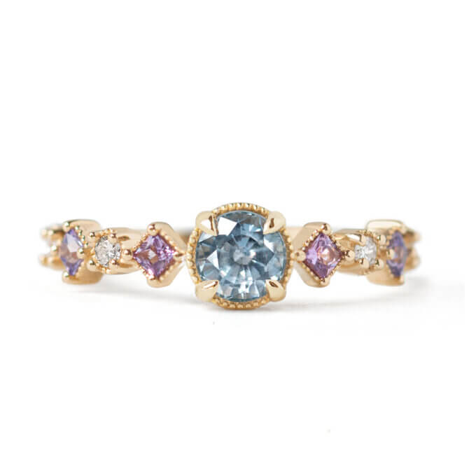 14K Mira Montana Sapphire Diamond Ring
