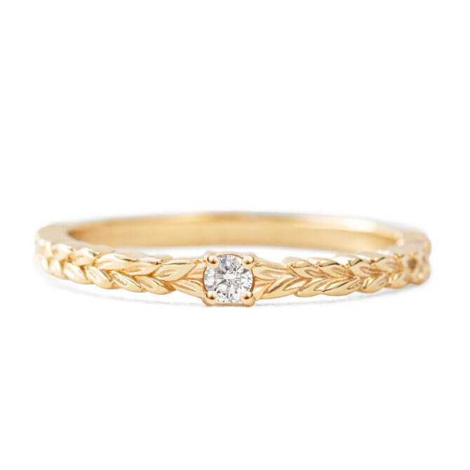 14K Meadow Diamond and Birthstone Ring