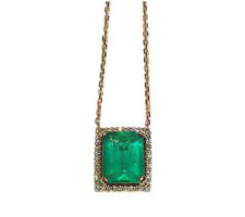 Originally a ring, this emerald and diamond necklace was created by Dyanne Belle for one of our clients.